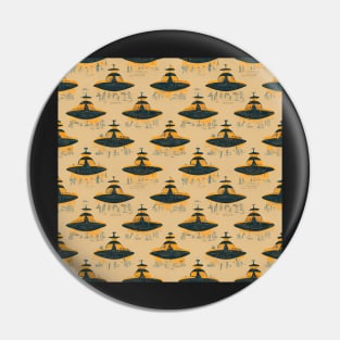 Alien hieroglyphs seamless pattern Pin