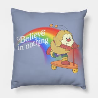 Believe In Nothing / Nihilist Meme Design / Faded Print Pillow