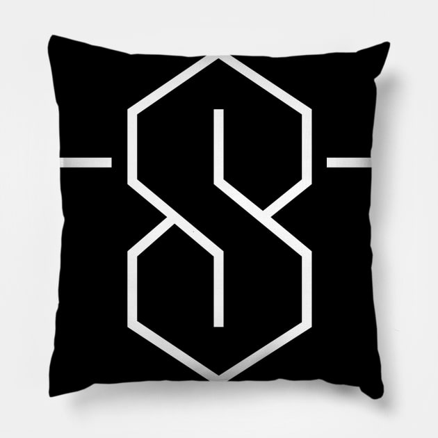 The "S" - Hollow White Pillow by Brony Designs