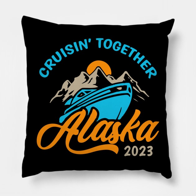 Alaska Cruise 2023 Family Friends Pillow by lunacreat