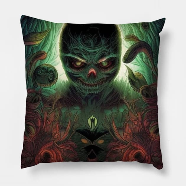 Evil Vibes Pillow by Jerry the Artist