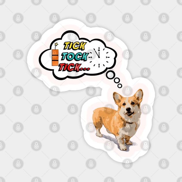 Tik Tock | Corgi Dog Magnet by maximfox