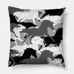 horse vintage grunge Pillow