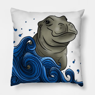 hippopotamus lover gift, hippo, cute characters,animal lover Pillow