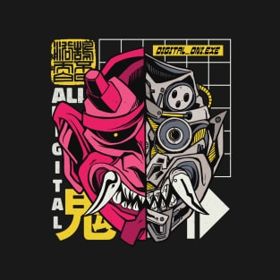 Japanese Oni Demon Cyborg T-Shirt