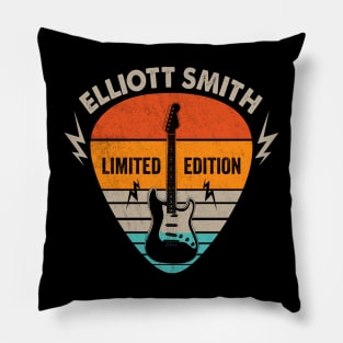 Vintage Elliott Smith Name Guitar Pick Limited Edition Birthday Pillow