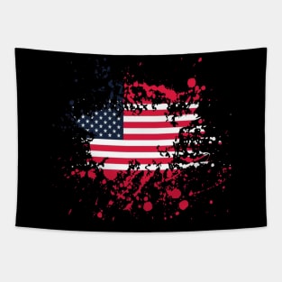 American Flag Splash Tapestry