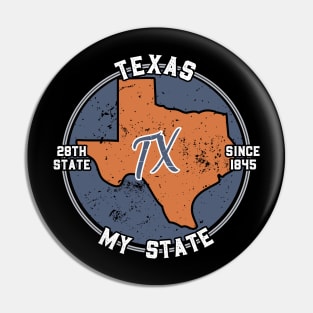 Texas My State Patriot State Tourist Gift Pin