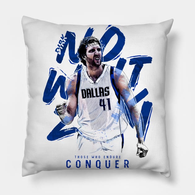 Dirk Nowitzki Pillow by edbertguinto