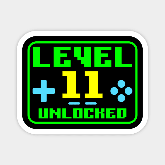 Level 11 Unlocked Magnet by colorsplash