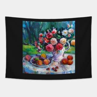 Fruits & Rose Flowers Tapestry