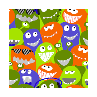 monster fun - green, orange, violet T-Shirt