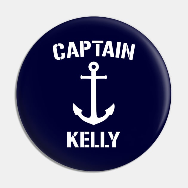 Nautical Captain Kelly Personalized Boat Anchor Pin by Rewstudio