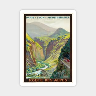 Massif de L'Oisans France Vintage Poster 1900 Magnet