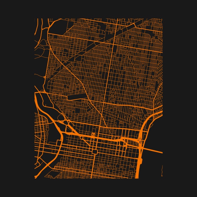 Street MAP Philadelphia // Orange by danydesign