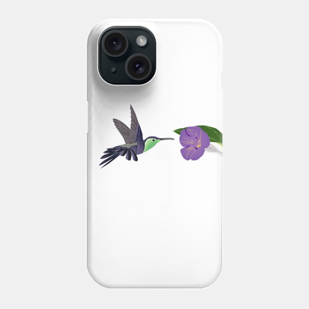 hummingbird and flower Phone Case by Pet & Nature Lovers