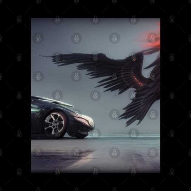 black car and wings by mdr design