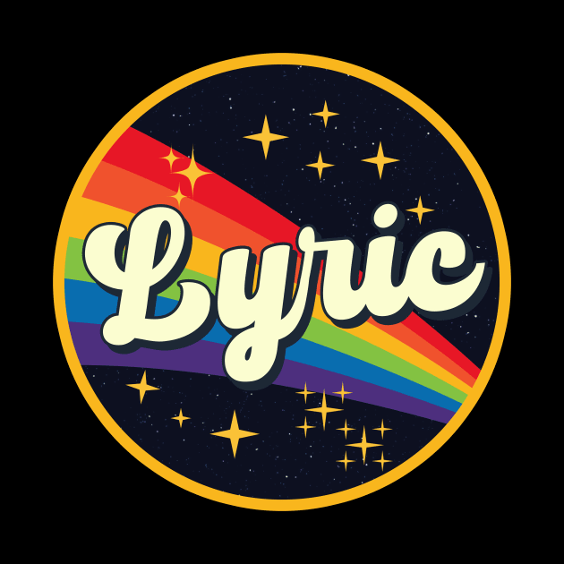 Lyric // Rainbow In Space Vintage Style by LMW Art