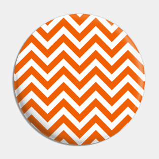 White and Orange Chevron Zig Zag Pin