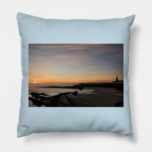 January sunrise at Cullercoats Bay (2) Pillow