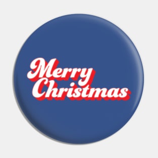 Retro Merry Christmas Pin