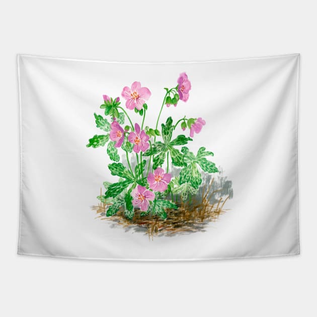 July 27th birthday flower Tapestry by birthflower