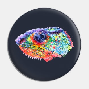 Colorful Chameleon Camouflage Pin