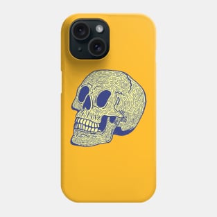 Skull Doodle (yellow) Phone Case
