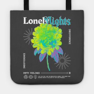 Lonely Nights Sad Sadness Emotions Feelings Wild Flower Floral Tote