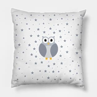 Cute Adorable Night Owl Bird Pillow