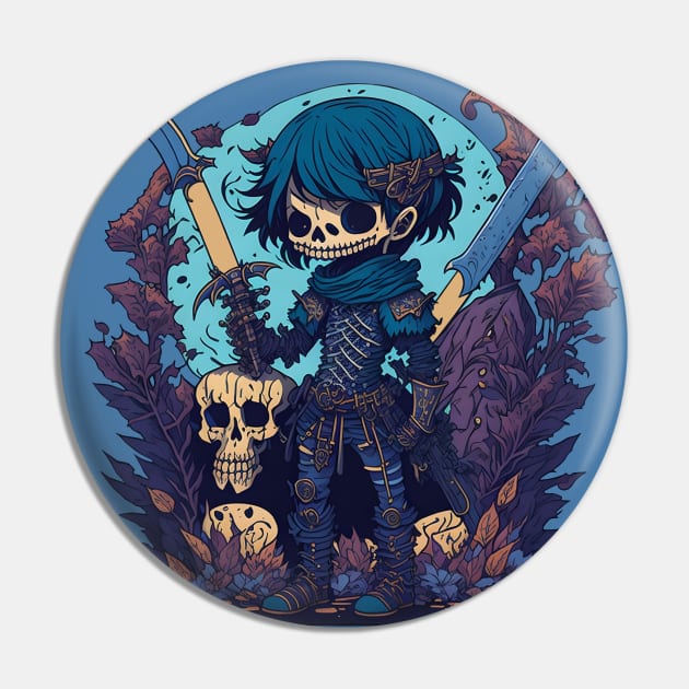 Warrior Skeleton Pin by ColorCanvas