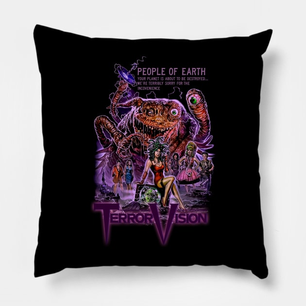 People Of Earth  (Version 3) Pillow by The Dark Vestiary