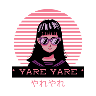 Anime retro style girl! "Yare Yare!" Oh Dear! T-Shirt