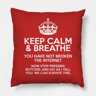 Keep Calm Webmaster Pillow