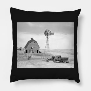 Abandoned Farm, 1936. Vintage Photo Pillow