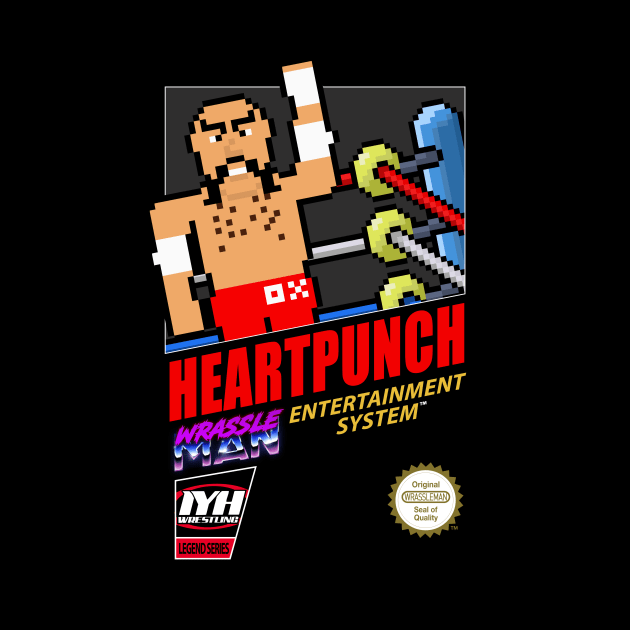 Wrassleman 8-Bit Retro Gaming Pro Wrestling: Heart Punch by IYHWrestling