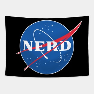 NERD - Nasa Parody Logo Design Tapestry