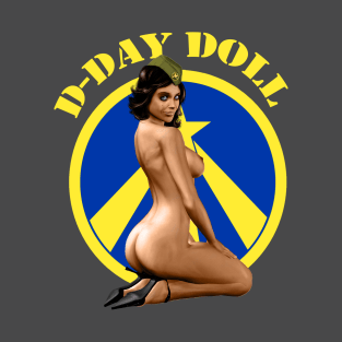 D-Day Doll Front and Back Print T-Shirt