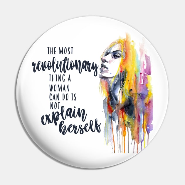 Revolutionary Woman - Glennon Doyle Pin by frickinferal