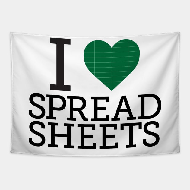 I Love Spreadsheets Tapestry by spreadsheetnation