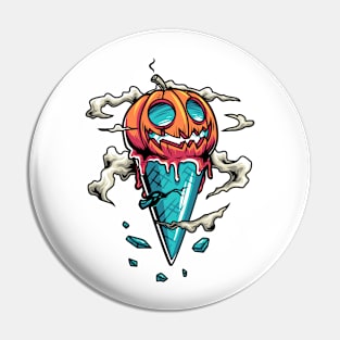 Halloween Ice Cream Cone Pumpkin Pin