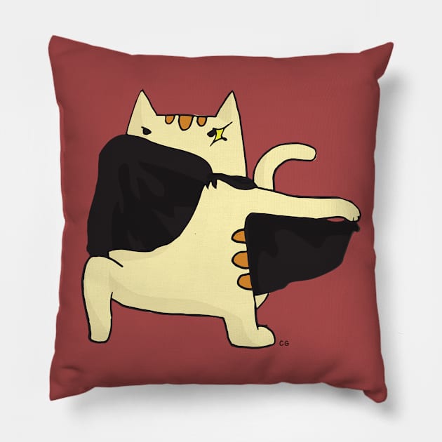 mischievous Larry Pillow by CaraGiannone