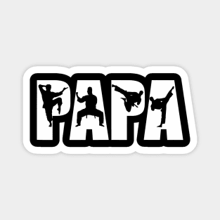 Vintage retro taekwondo papa dad Magnet