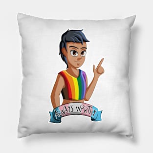 Always Worthy - Trans Pride Pillow