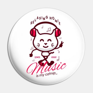 cute cat music is my catnip Pin