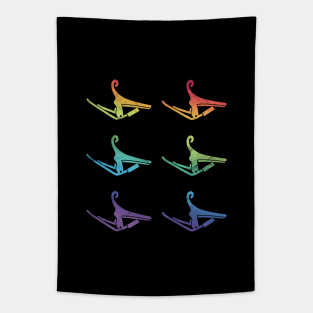 Guitar Capo Colorful Theme Tapestry