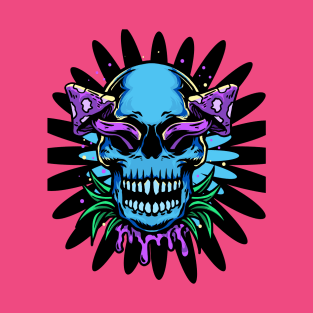 spooky floral skull T-Shirt