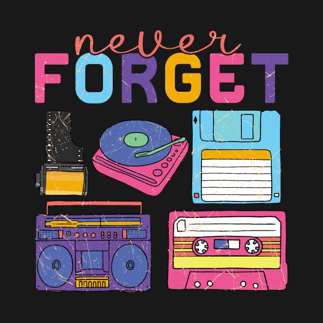 Never Forget distressed retro Design by BAB