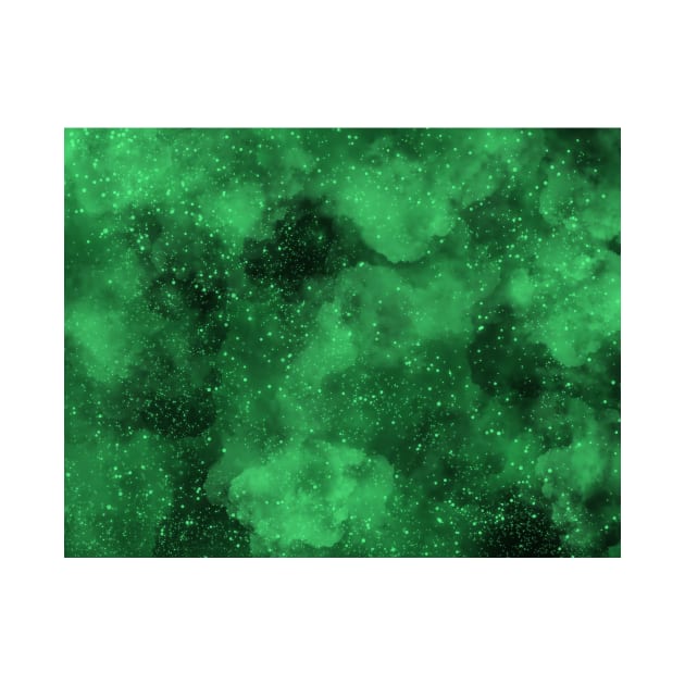 Green Galaxy Abstract by DesertCactusRose