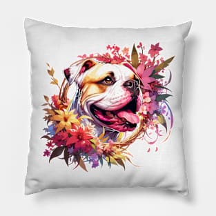 American Bulldog Mothers Day Dog Mom Heartwarming Dog Gift Pillow